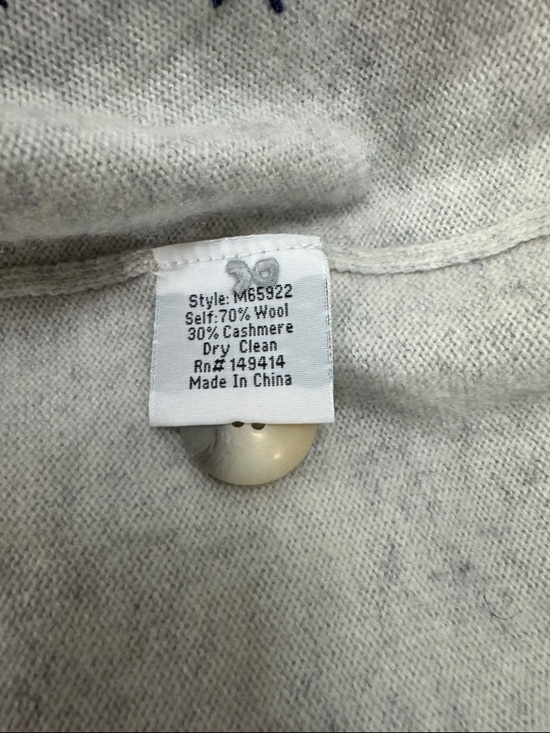 Johnny Was Bijoux Fridge Wool Cashmere  Zodiac Astrology Cardigan Sweater sz S - Picture 11 of 11